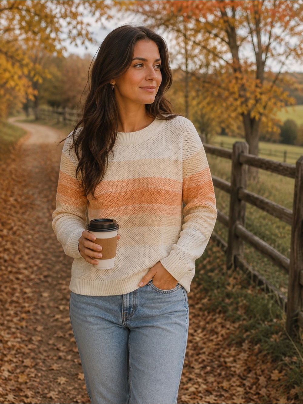 Ombré knit sweater